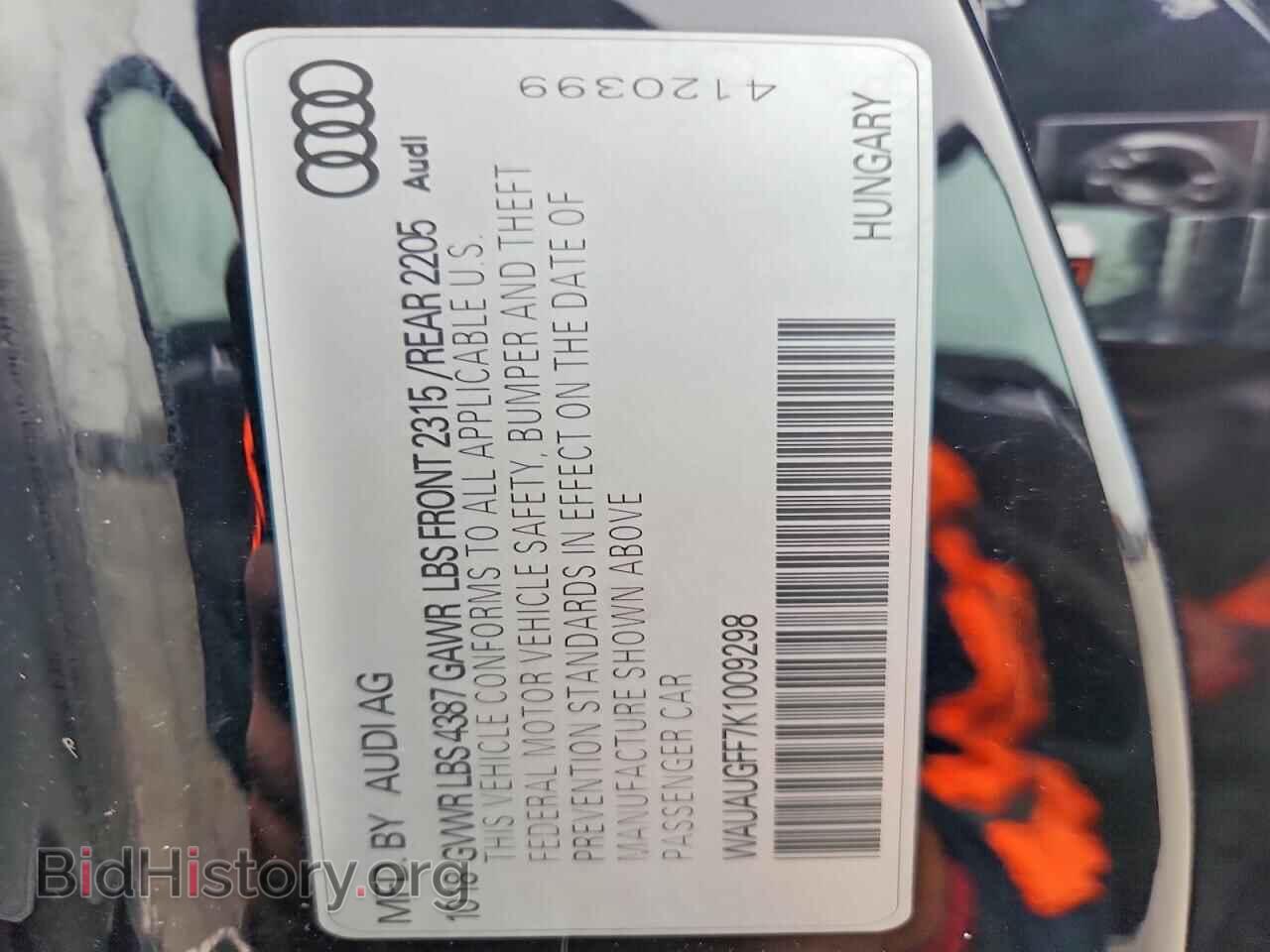 2019 AUDI A3 - VIN: WAUAUGFF7K1009298 - Фото 12