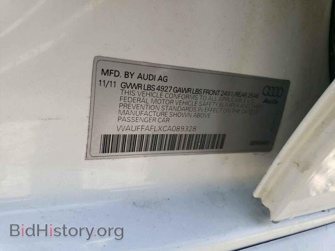 2012 AUDI A4 - VIN: WAUFFAFLXCA089328 - Фото 13