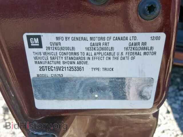 2001 GMC NEW SIERRA - VIN: 2GTEC19V211253361 - Фото 10