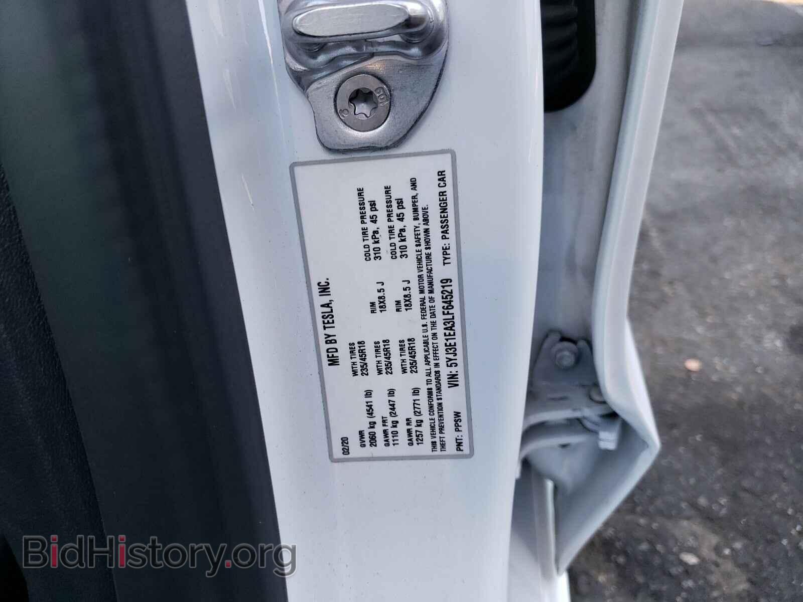 2020 TESLA MODEL 3 - VIN: 5YJ3E1EA3LF645219 - Photo 10