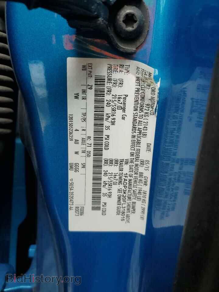 2015 FORD FOCUS - VIN: 1FADP3K20FL318016 - Фото 12