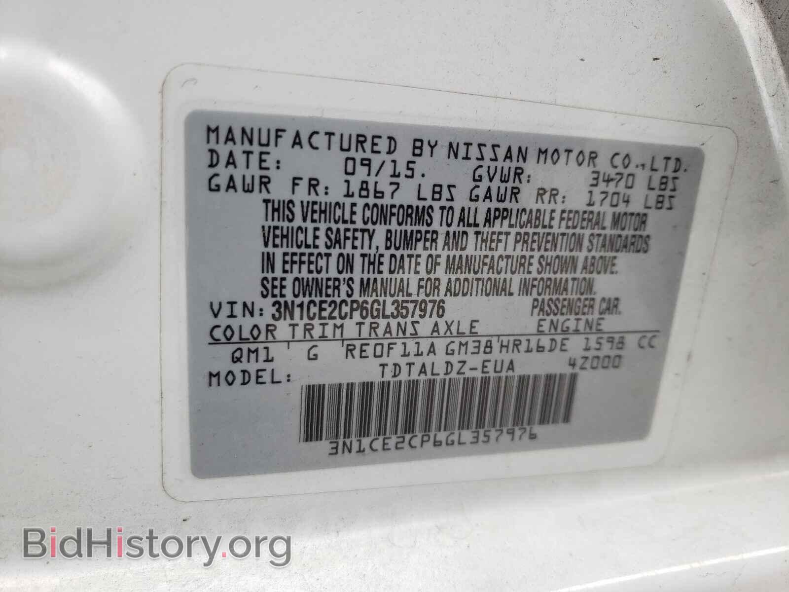 2016 NISSAN VERSA - VIN: 3N1CE2CP6GL357976 - Photo 10