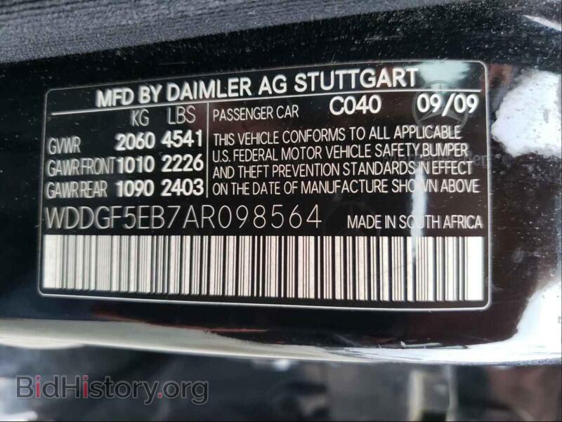 2010 Mercedes-Benz C-CLASS (VIN WDDGF5EB7AR098564) — фото 10 из 10