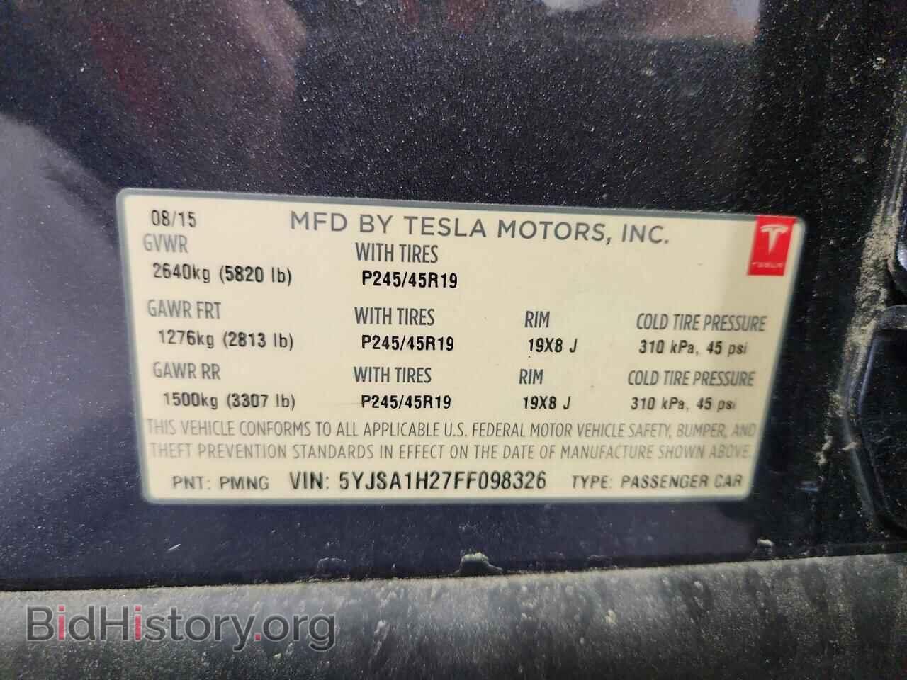 2015 TESLA MODEL S - VIN: 5YJSA1H27FF098326 - Photo 12