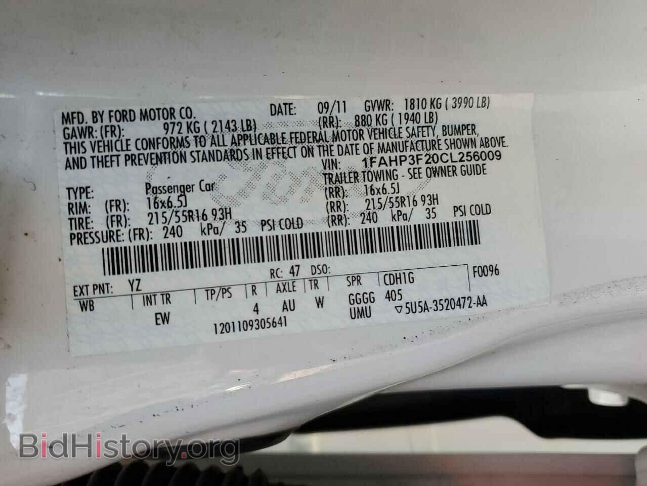 2012 FORD FOCUS - VIN: 1FAHP3F20CL256009 - Photo 12