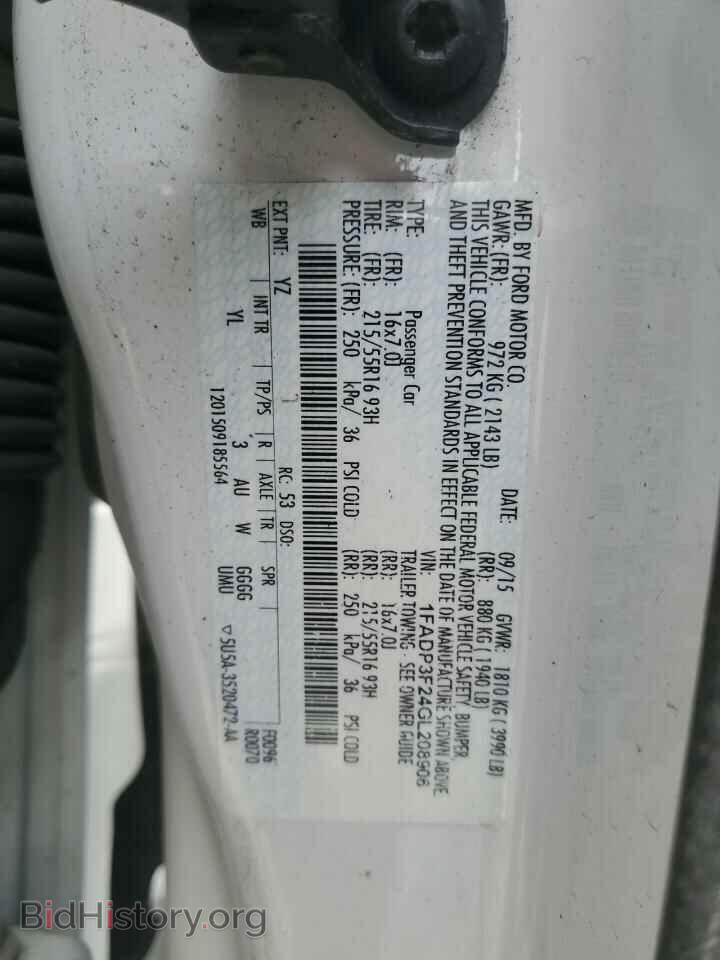 2016 FORD FOCUS - VIN: 1FADP3F24GL208906 - Photo 12