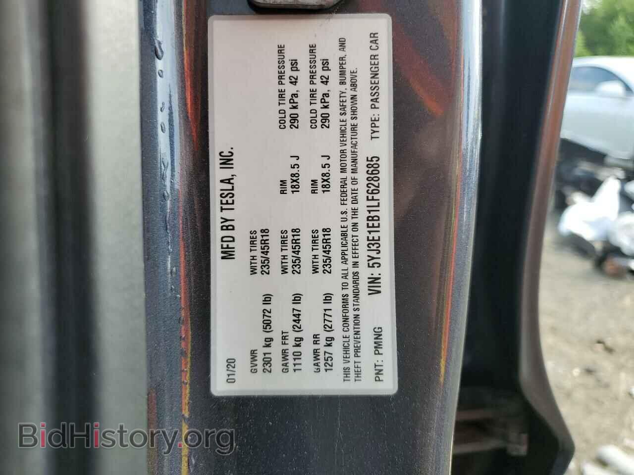 2020 TESLA MODEL 3 - VIN: 5YJ3E1EB1LF628685 - Фото 13