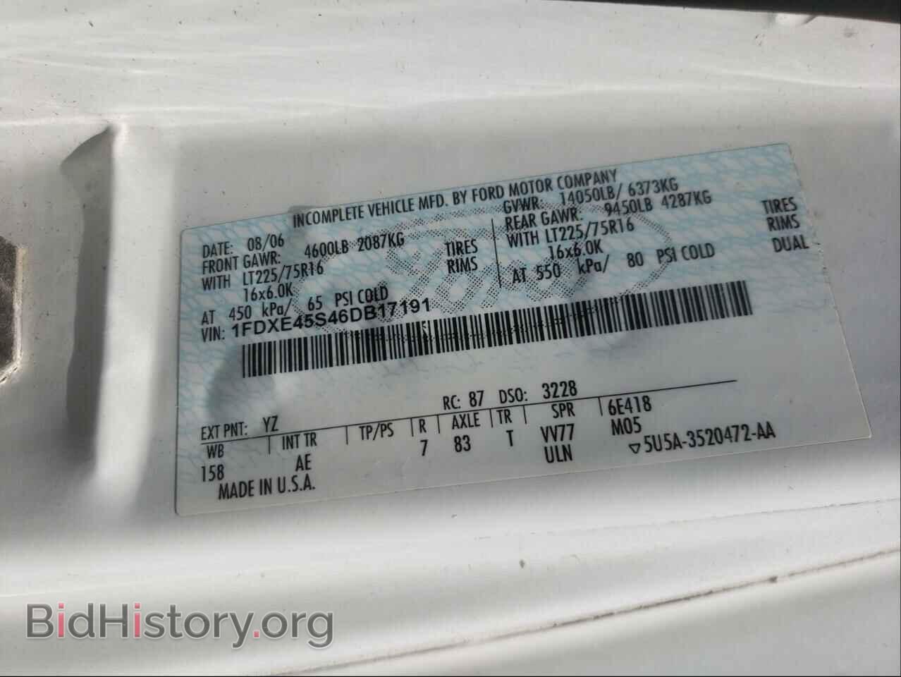 2006 FORD ECONOLINE - VIN: 1FDXE45S46DB17191 - Фото 10