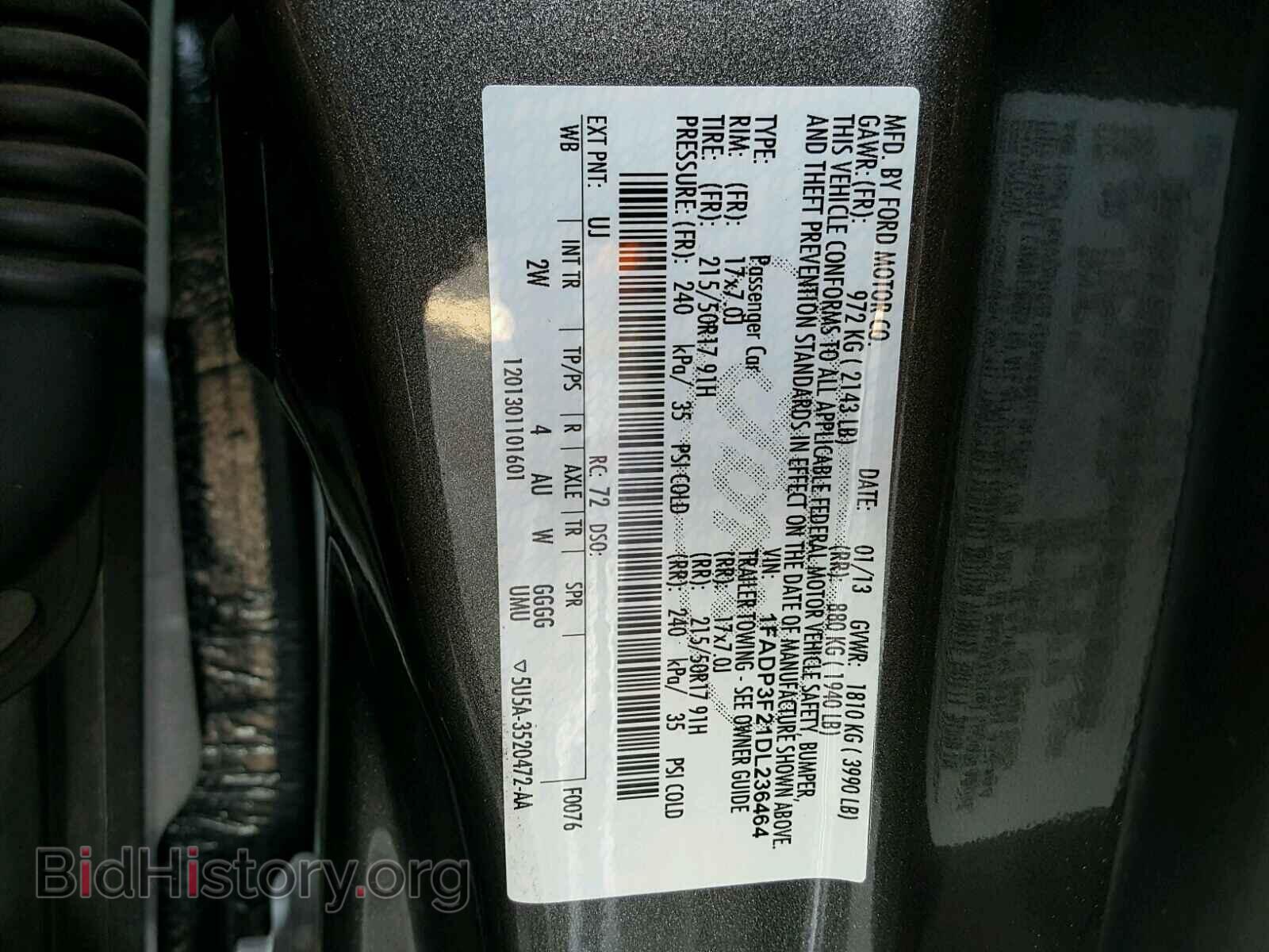 2013 FORD FOCUS - VIN: 1FADP3F21DL236464 - Фото 10