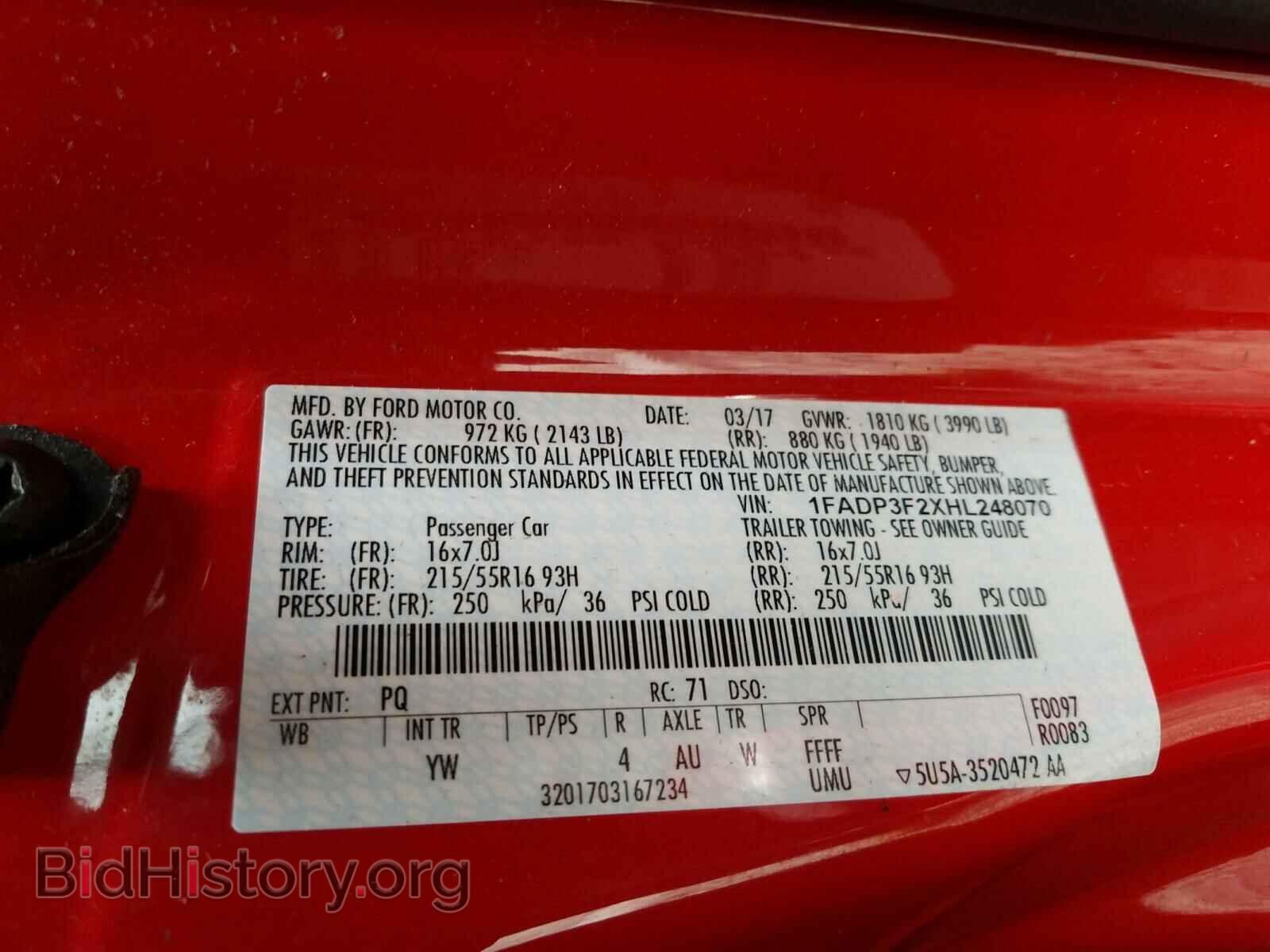 2017 FORD FOCUS - VIN: 1FADP3F2XHL248070 - Photo 10