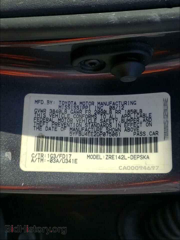 2013 TOYOTA COROLLA - VIN: 5YFBU4EE2DP075061 - Photo 10