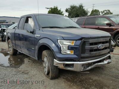 2017 Ford F150 F150 Super, blue — VIN 1FTEX1CP1HFA34327, Copart