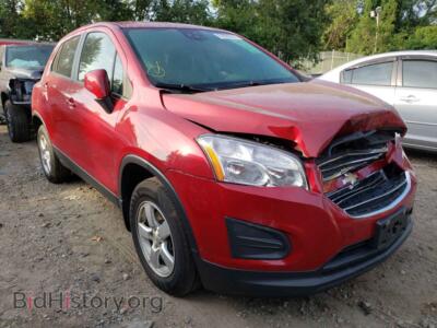 2015 Chevrolet TRAX Trax 1LS, maroon — VIN KL7CJPSB8FB262814, Copart