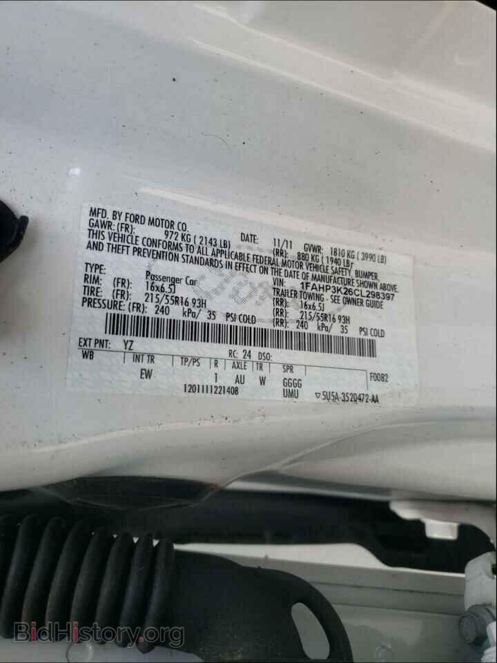 2012 FORD FOCUS - VIN: 1FAHP3K26CL298397 - Фото 10
