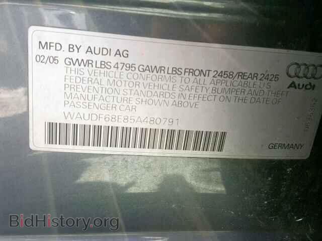 2005 AUDI A4 - VIN: WAUDF68E85A480791 - Photo 10