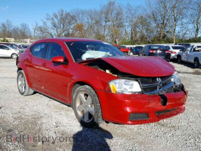2012 Dodge AVENGER Avenger SX, красный — VIN 1C3CDZCBXCN213682, Copart