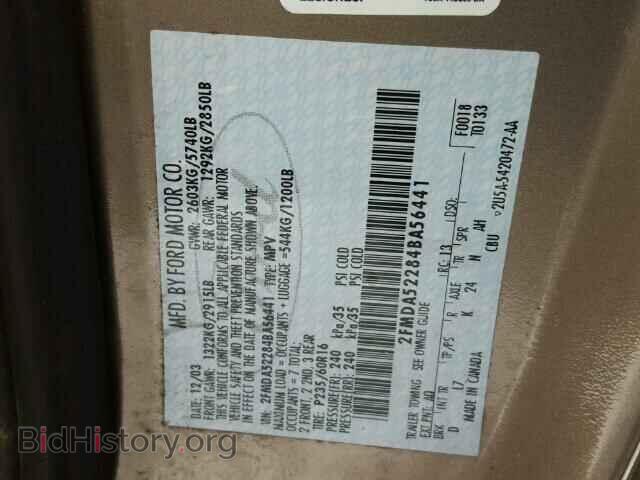 2004 FORD FREESTAR - VIN: 2FMDA52284BA56441 - Фото 10