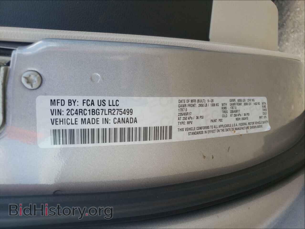 2020 CHRYSLER PACIFICA - VIN: 2C4RC1BG7LR275499 - Photo 10