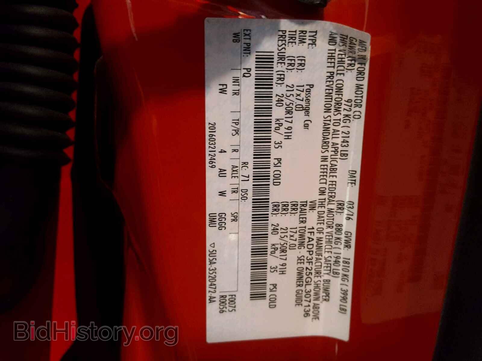 2016 FORD FOCUS - VIN: 1FADP3F25GL307136 - Фото 10