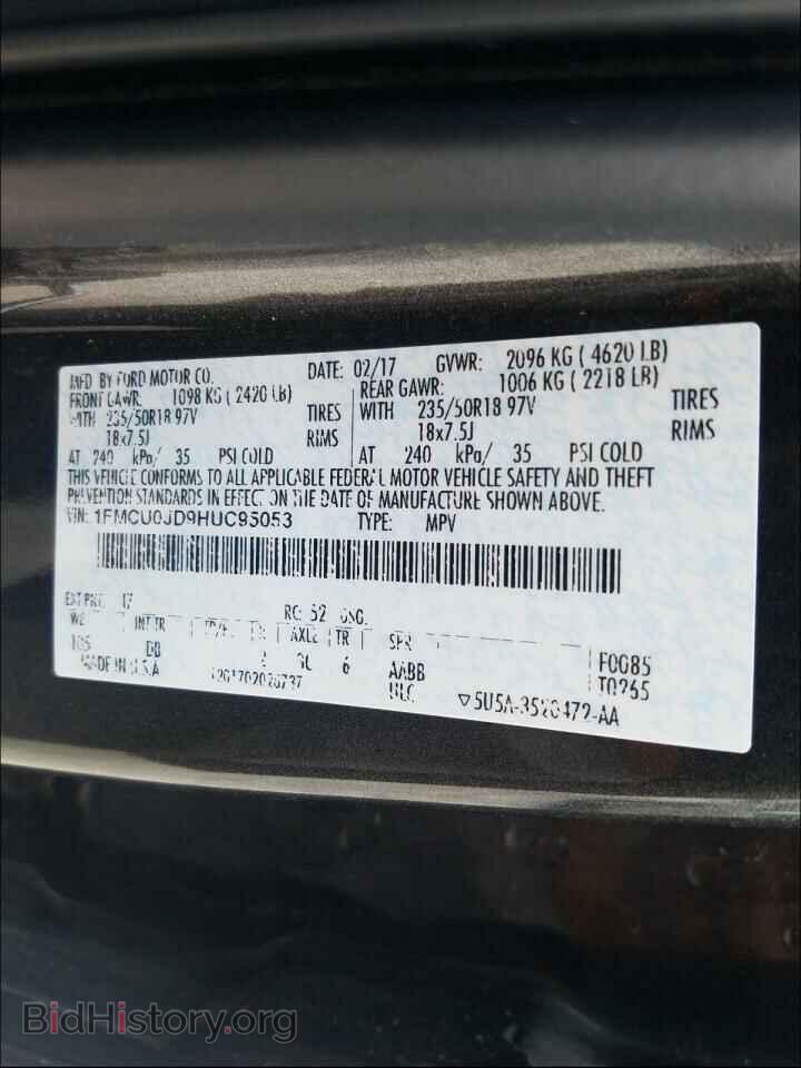 2017 FORD ESCAPE - VIN: 1FMCU0JD9HUC95053 - Photo 10