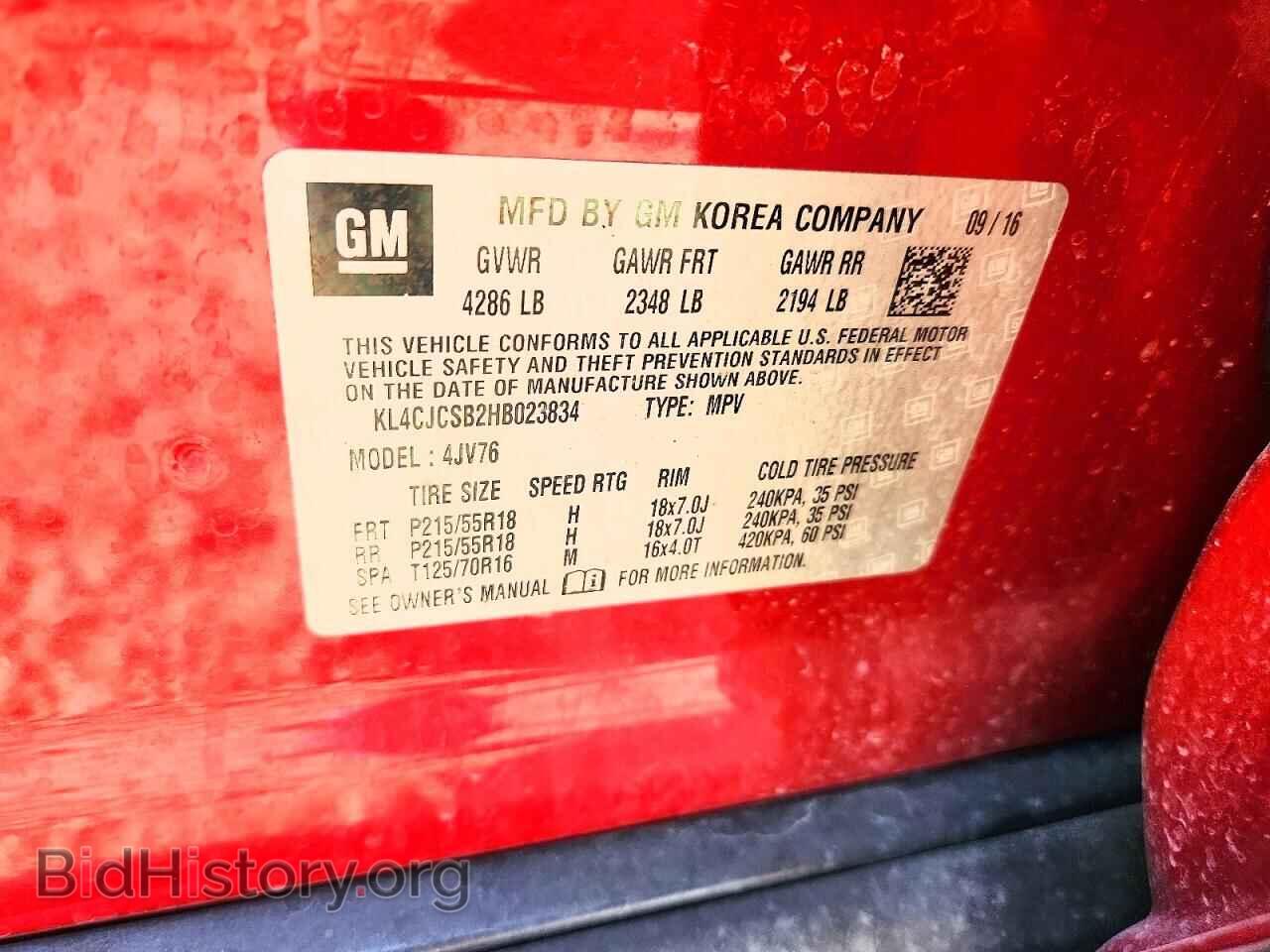 2017 BUICK ENCORE - VIN: KL4CJCSB2HB023834 - Photo 14