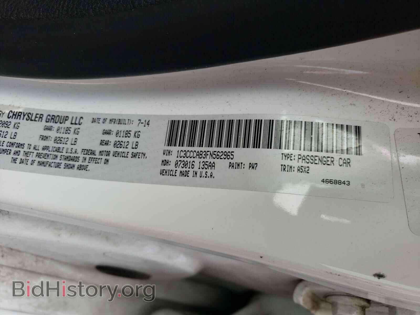 2015 CHRYSLER 200 - VIN: 1C3CCCAB3FN562965 - Photo 10
