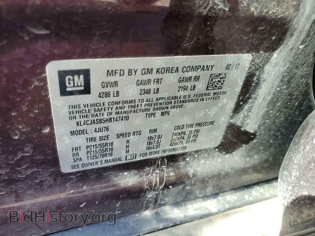 2017 BUICK ENCORE - VIN: KL4CJASB5HB147410 - Photo 15