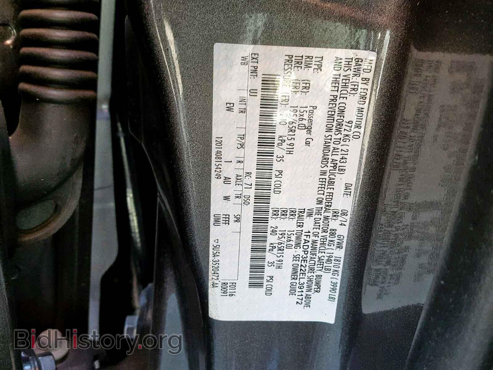 2014 FORD FOCUS - VIN: 1FADP3E22EL391172 - Photo 10