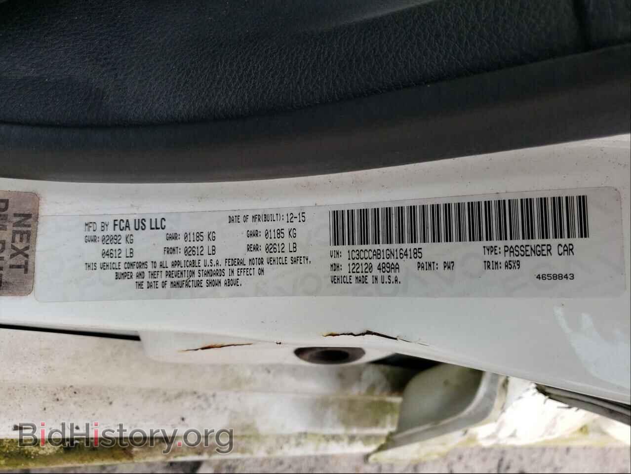 2016 CHRYSLER 200 - VIN: 1C3CCCAB1GN164185 - Фото 10
