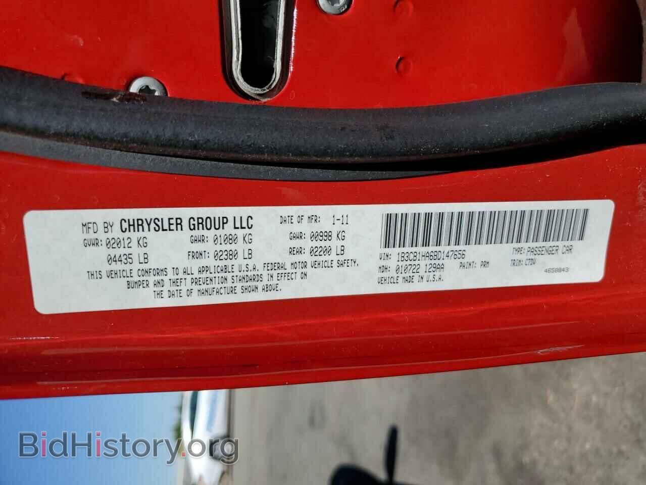 2011 DODGE CALIBER - VIN: 1B3CB1HA6BD147656 - Photo 10