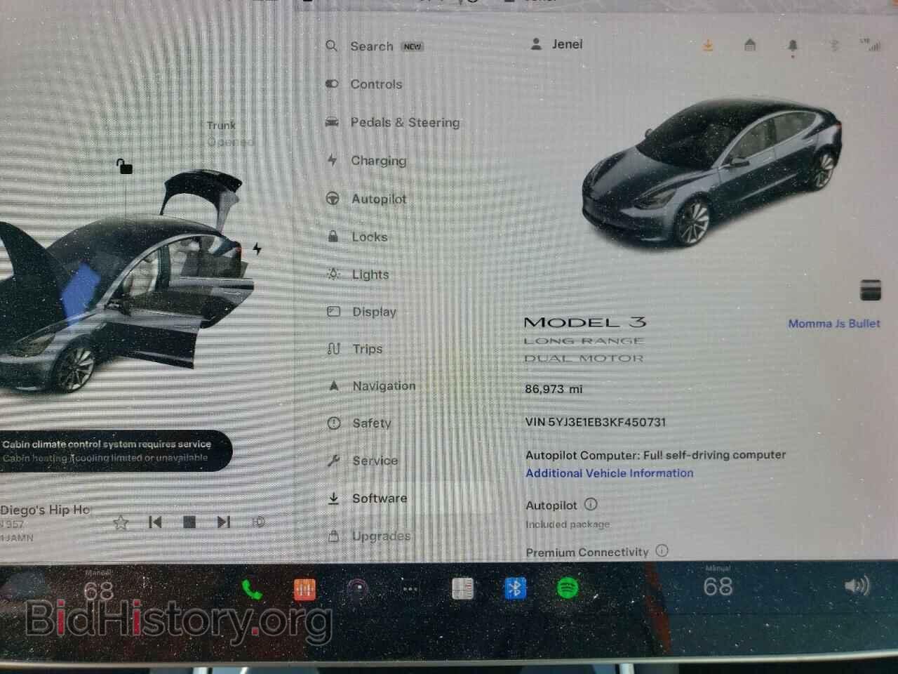 2019 TESLA MODEL 3 - VIN: 5YJ3E1EB3KF450731 - Photo 9