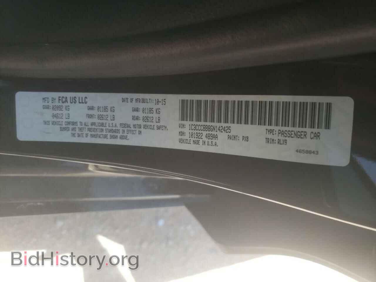 2016 CHRYSLER 200 - VIN: 1C3CCCBB8GN142425 - Photo 10