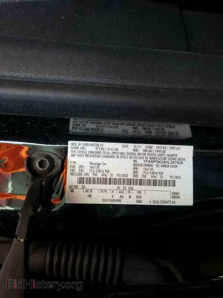 2017 FORD FOCUS - VIN: 1FADP3K24HL347828 - Фото 10