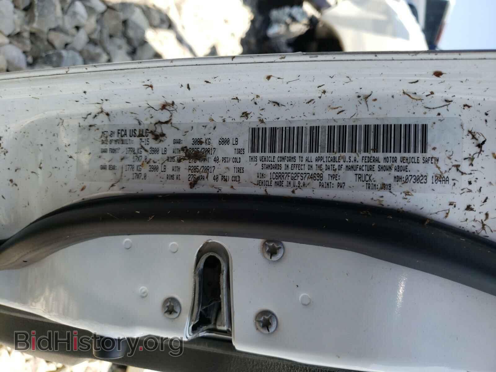 2015 RAM 1500 - VIN: 1C6RR7FG2FS774698 - Фото 10