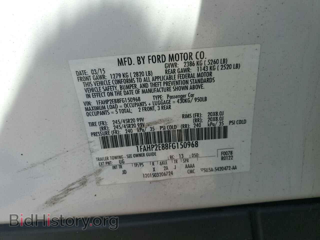 2015 FORD TAURUS - VIN: 1FAHP2E88FG150968 - Photo 12