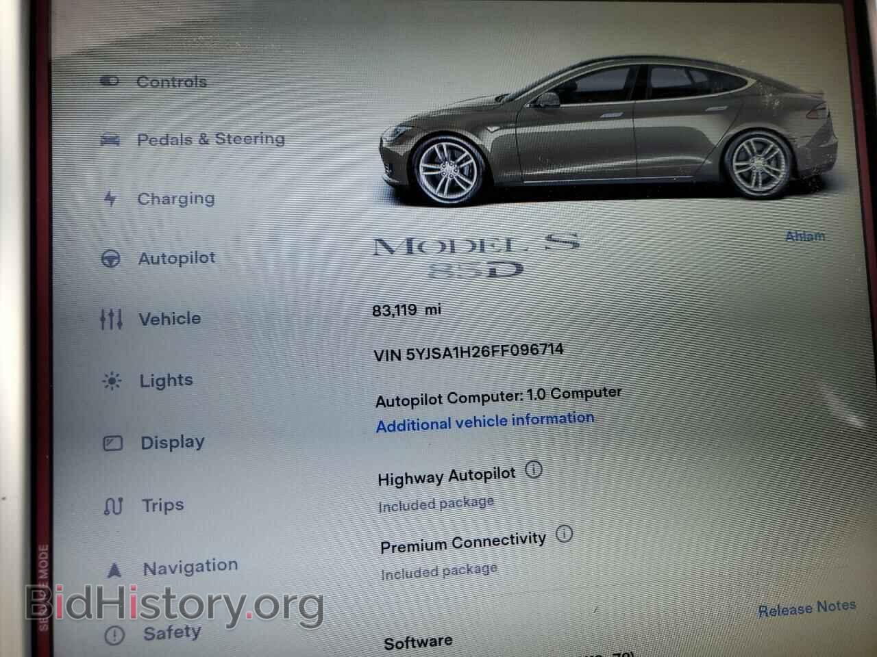 2015 TESLA MODEL S - VIN: 5YJSA1H26FF096714 - Фото 9
