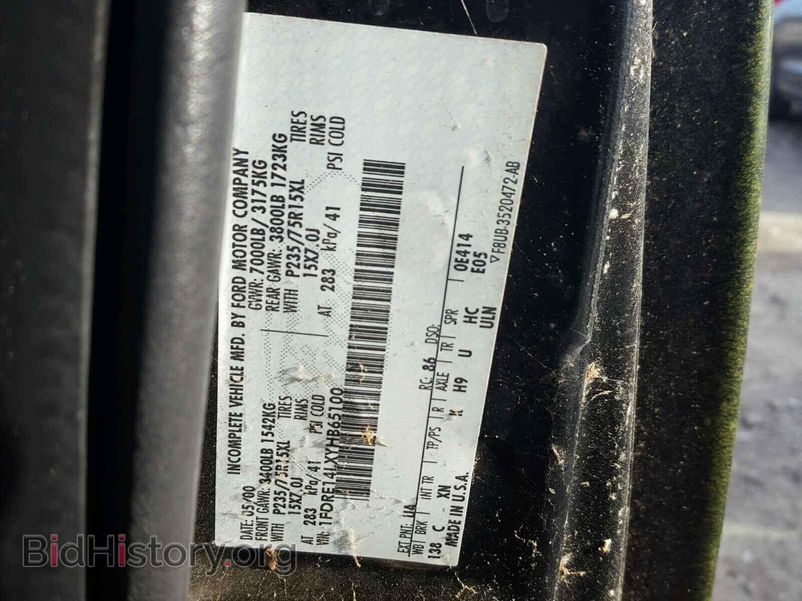 2000 FORD ECONOLINE - VIN: 1FDRE14LXYHB65100 - Photo 10