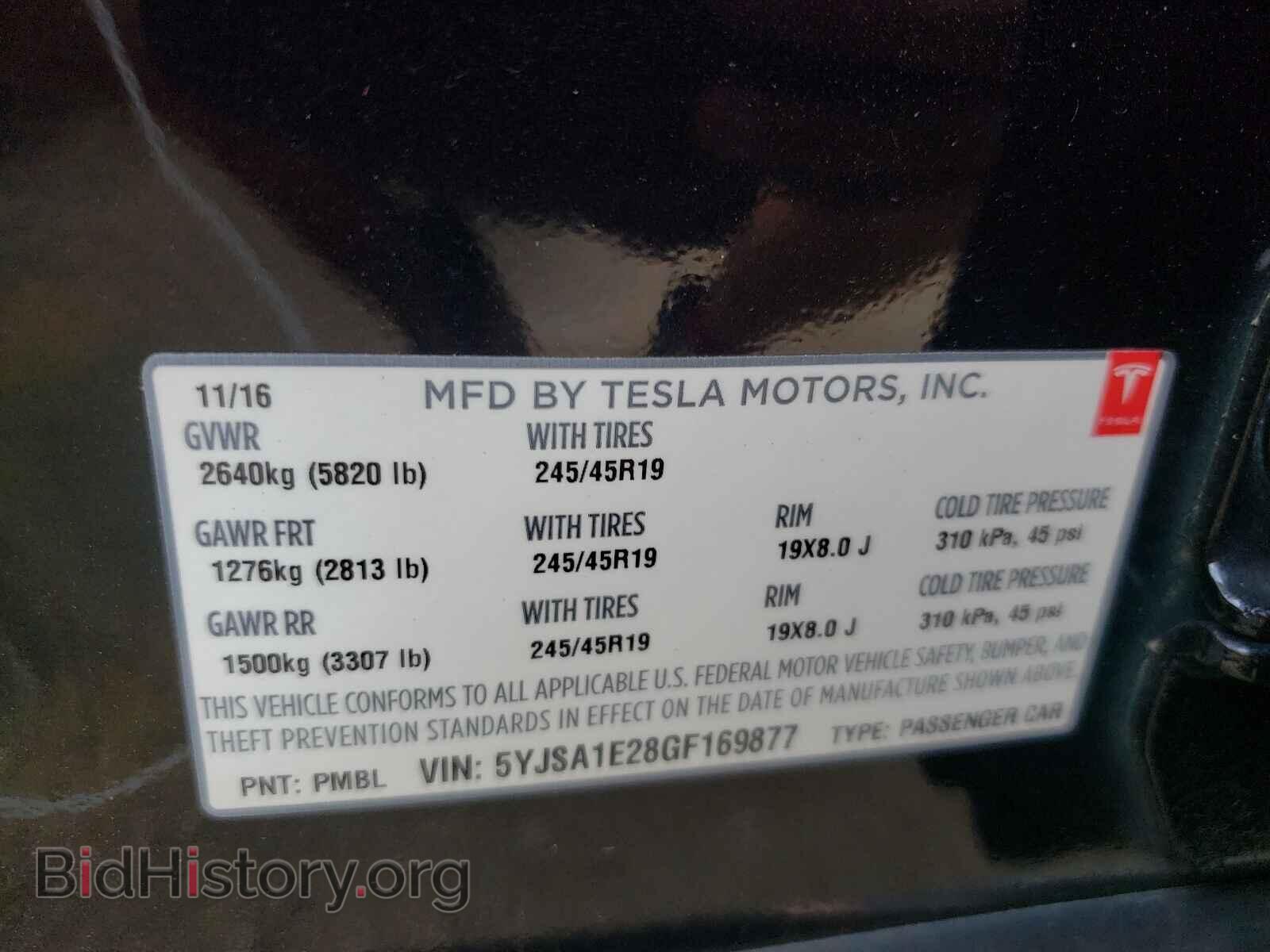 2016 TESLA MODEL S - VIN: 5YJSA1E28GF169877 - Photo 10
