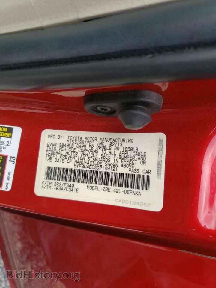 2013 TOYOTA COROLLA - VIN: 5YFBU4EE3DP149121 - Photo 10