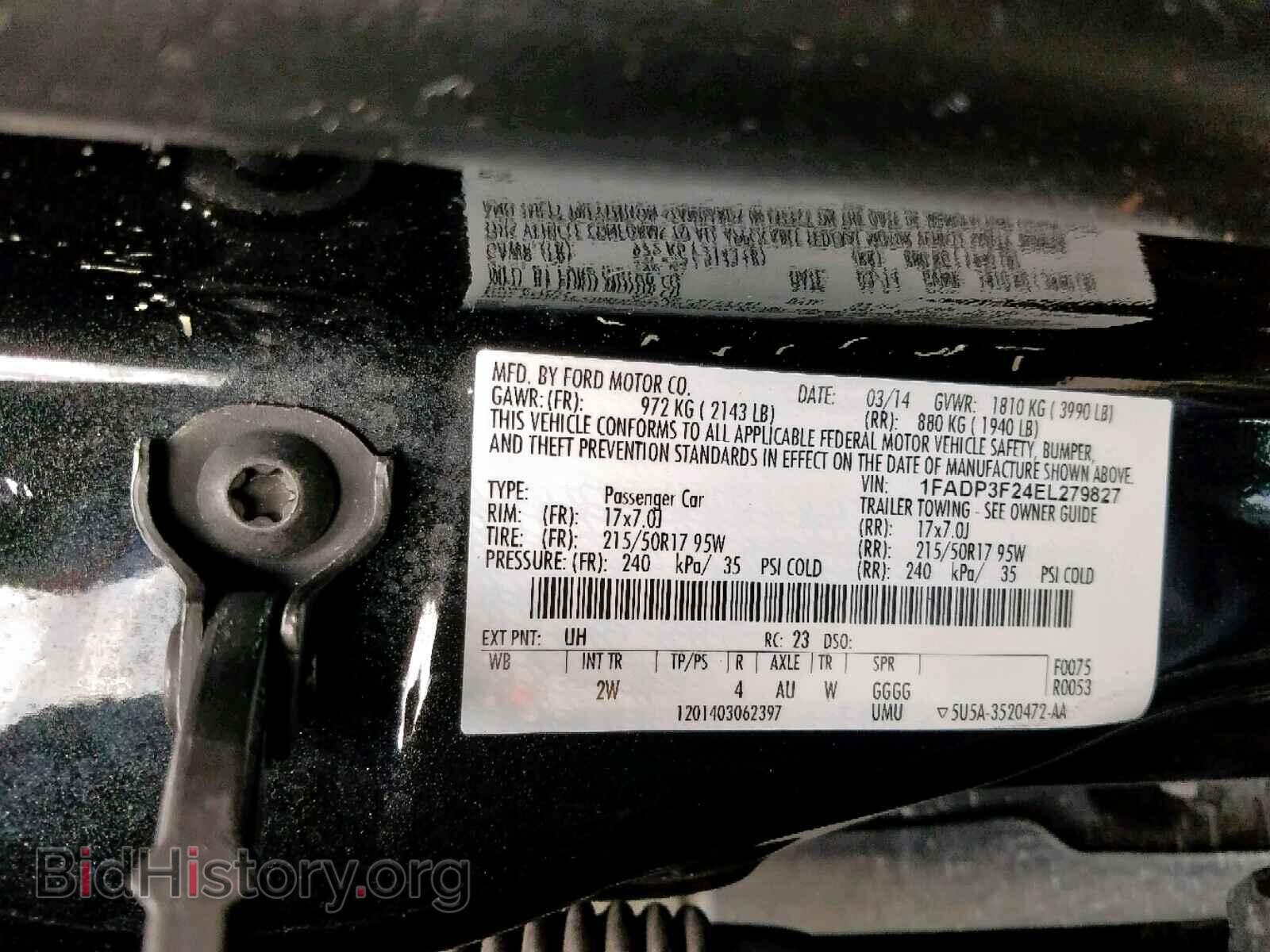 2014 FORD FOCUS SE - VIN: 1FADP3F24EL279827 - Фото 10