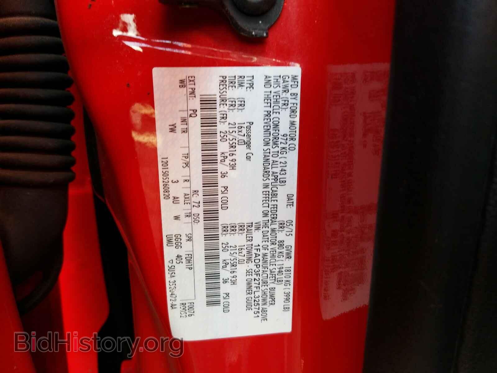 2015 FORD FOCUS - VIN: 1FADP3F27FL325751 - Фото 10