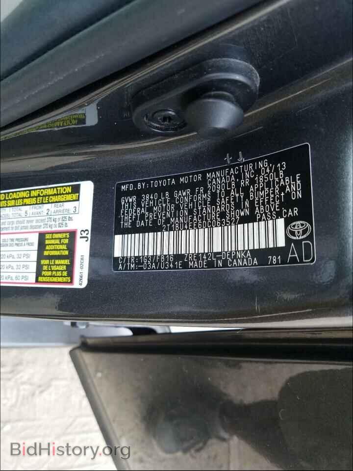 2013 TOYOTA COROLLA - VIN: 2T1BU4EE6DC063527 - Фото 10
