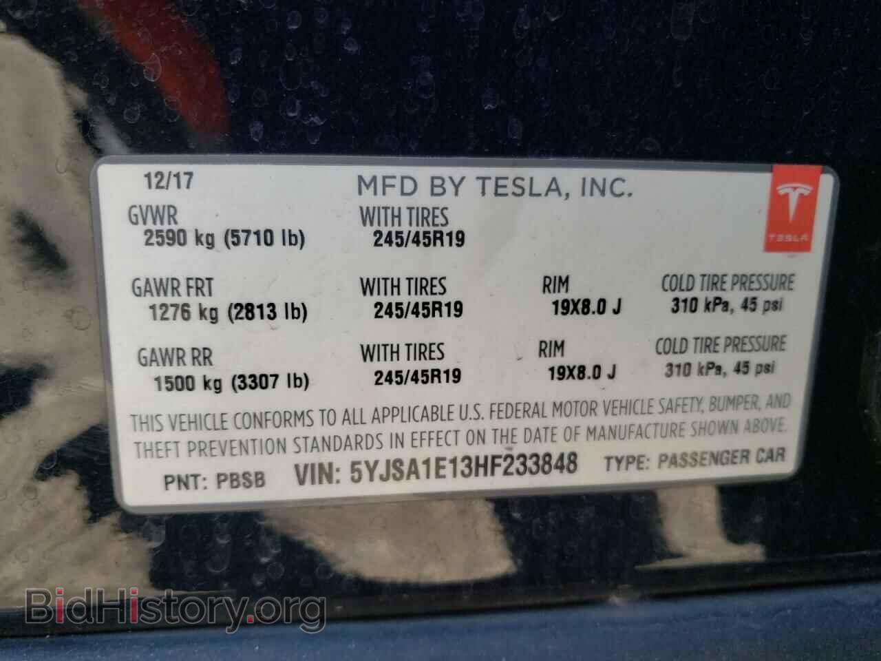 2017 TESLA MODEL S - VIN: 5YJSA1E13HF233848 - Photo 10