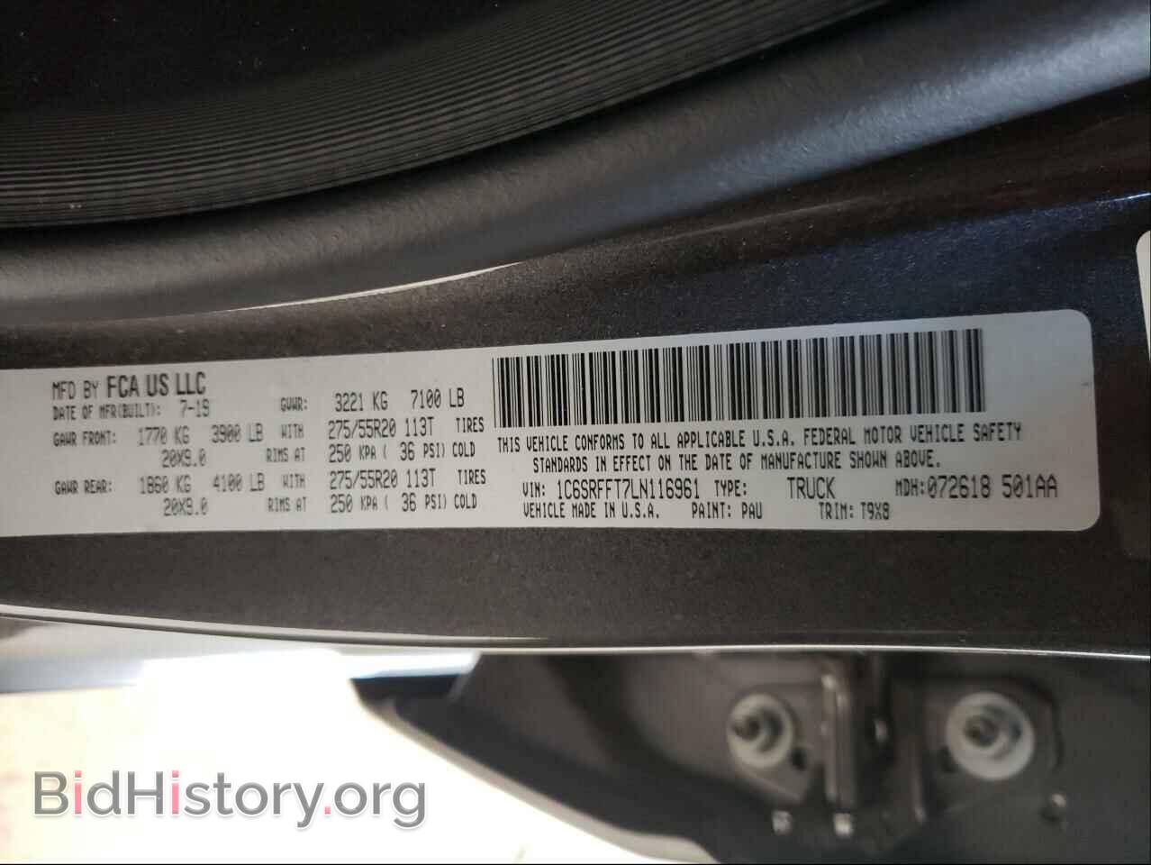 2020 RAM 1500 - VIN: 1C6SRFFT7LN116961 - Фото 10