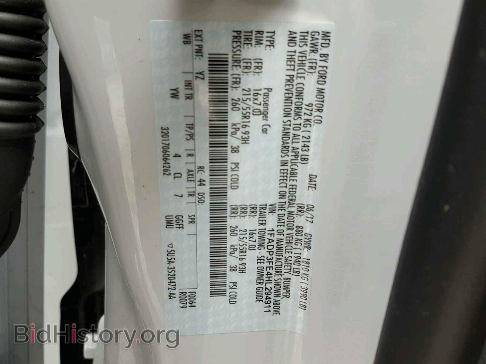 2017 FORD FOCUS - VIN: 1FADP3FE4HL294911 - Photo 10