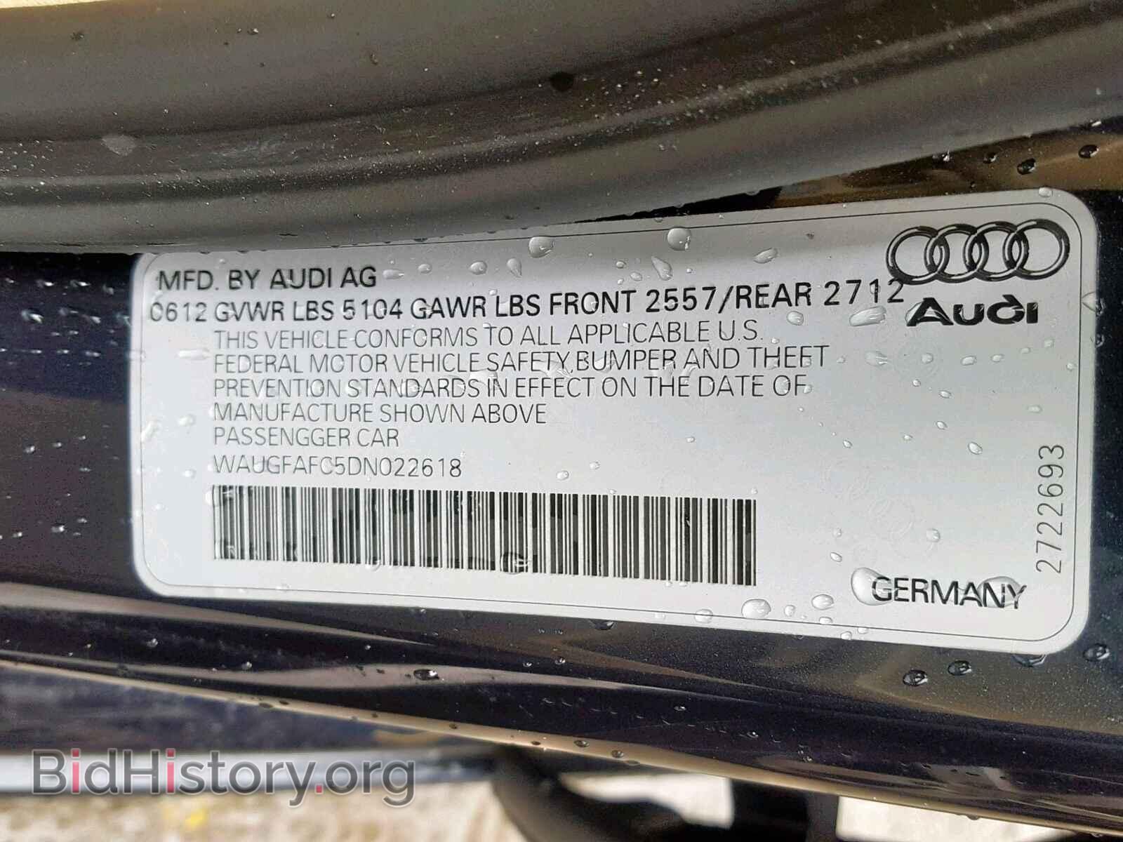 2013 AUDI A6 - VIN: WAUGFAFC5DN022618 - Photo 10