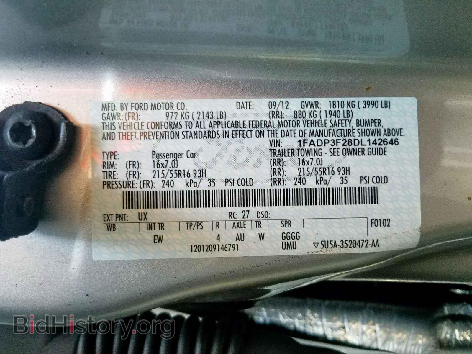 2013 FORD FOCUS SE - VIN: 1FADP3F28DL142646 - Фото 10