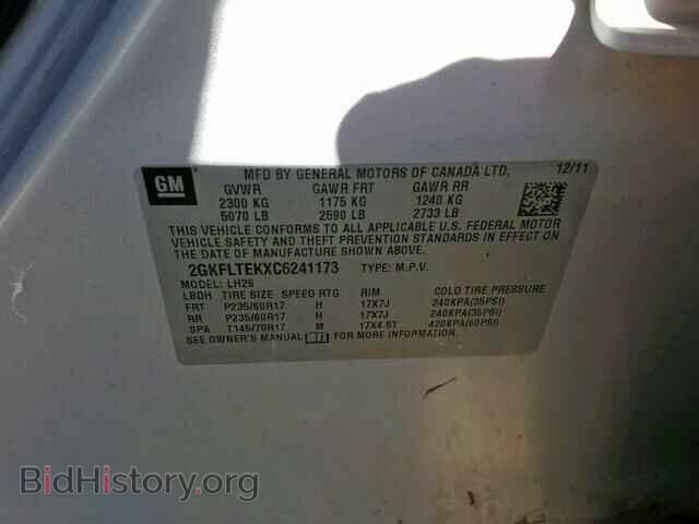 2012 GMC TERRAIN SL - VIN: 2GKFLTEKXC6241173 - Фото 10