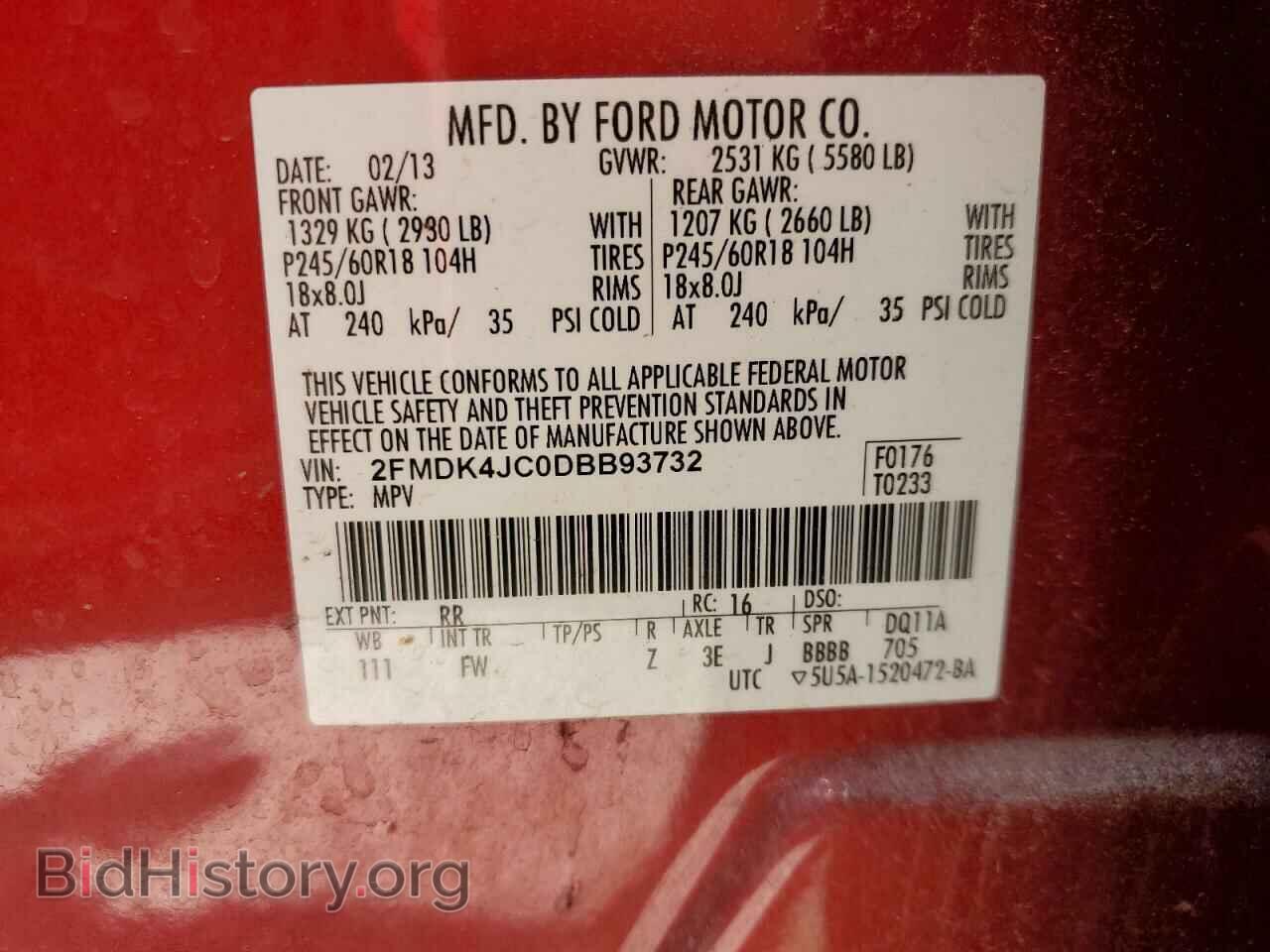2013 FORD EDGE - VIN: 2FMDK4JC0DBB93732 - Photo 13
