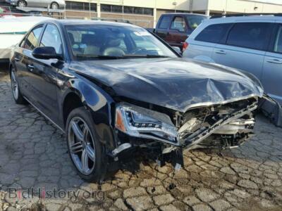 2013 Audi A8 A8 Quattro, черный — VIN WAUA2AFD8DN019447, Copart